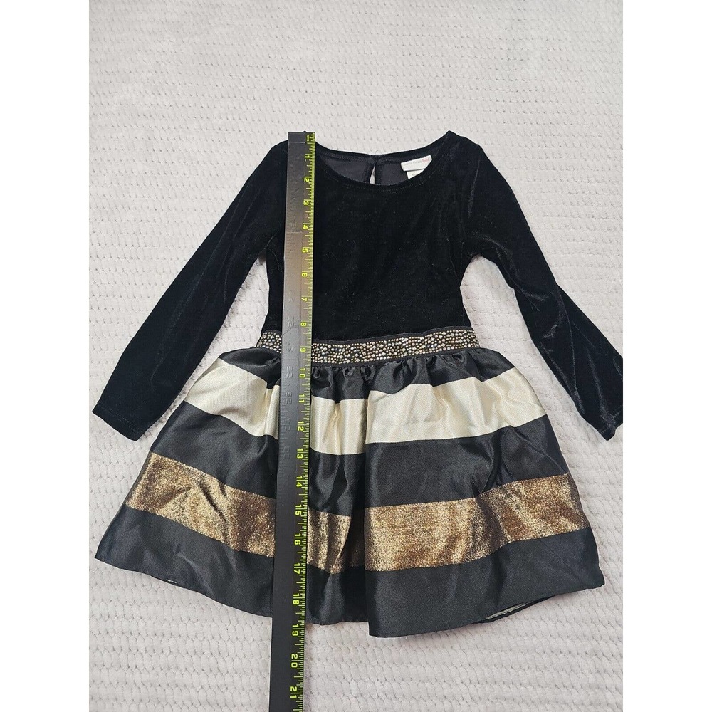 Sweet Heart Rose Dress Girls Size 3 Velvety Top Rhinestone Waist - Picture 2 of 6